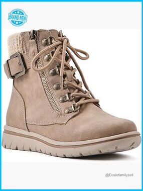 Lace-Up Hiker Boots Cushioned Insole Ankle Boots Cold Weather Staple D Ring